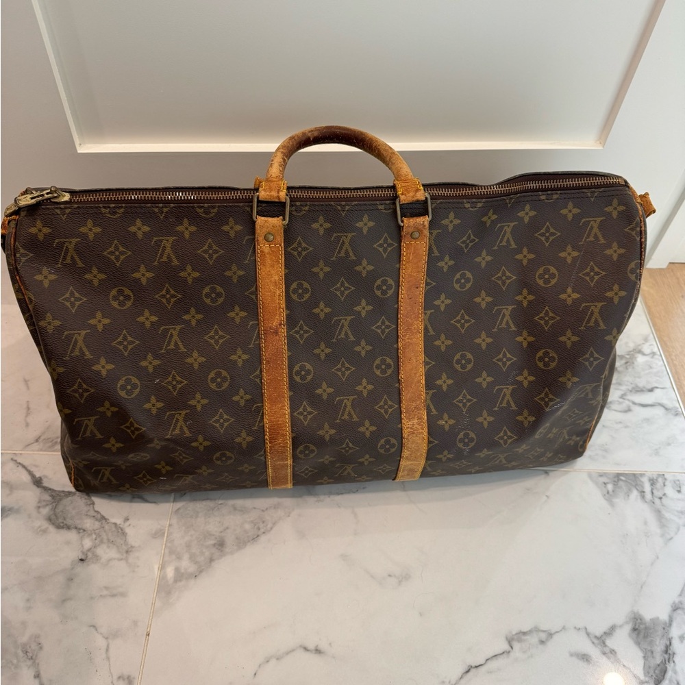 Louis Vuitton Monogram Travel Duffle in Brown and Tan